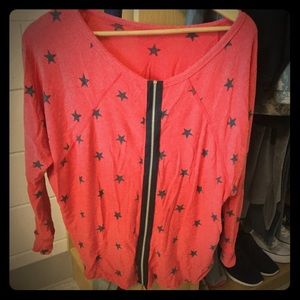 Free people star zipper back top